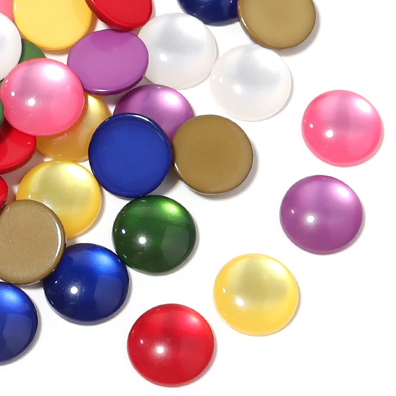 50pcs Mixed Color Resin Caboch - Jewelry Making Gemstones recension och pris