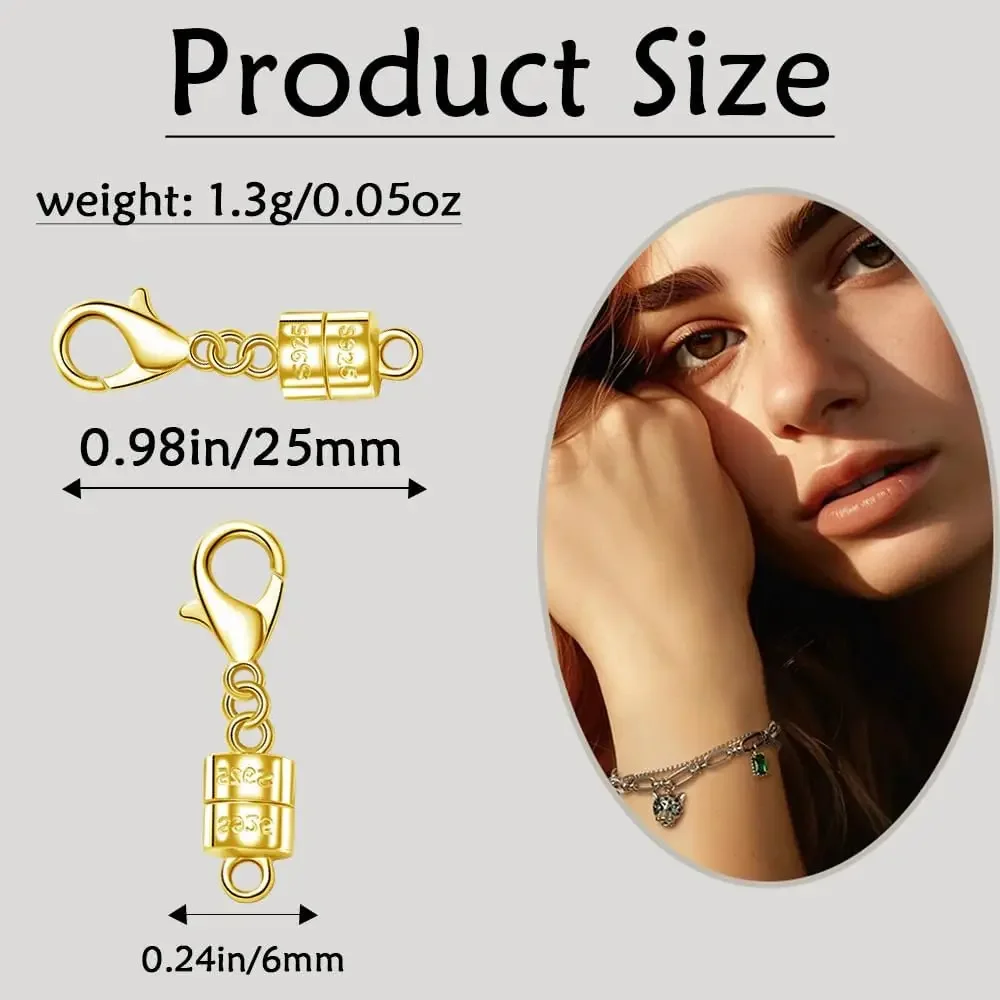 925 Silver Magnetic Necklace C - Lobster Clasp Silver recension och pris