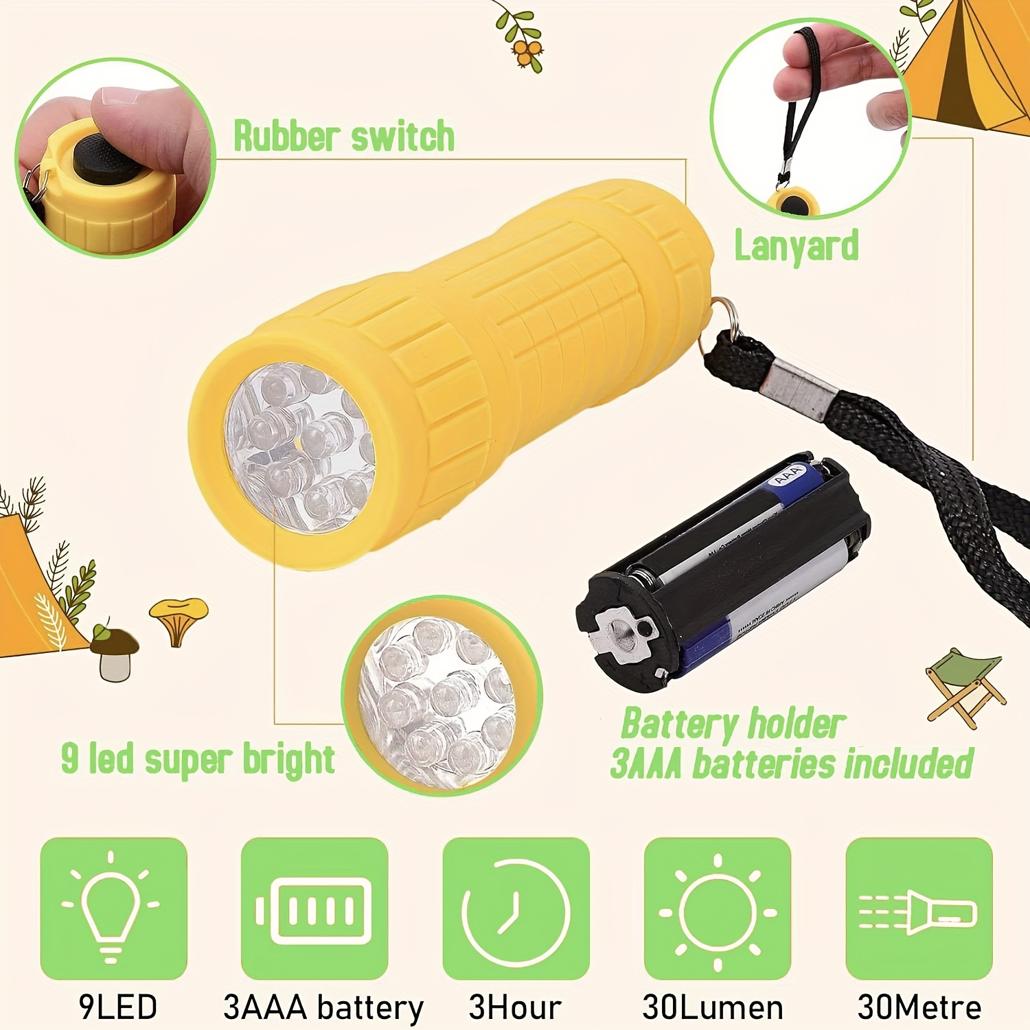 Mini Portable Flashlight 9XPE  - Jewelry Making Torch recension och pris