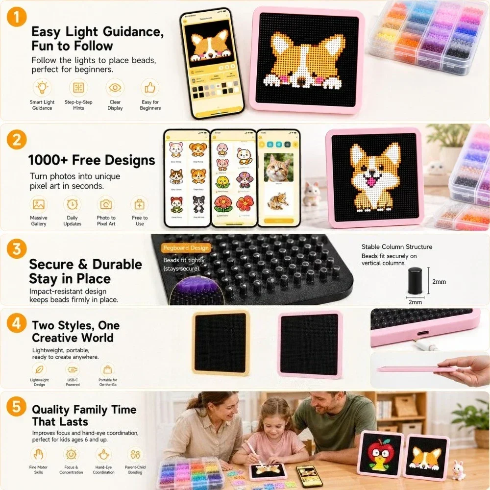 LED Smart Fuse Bead Pegboard,  - Jewelry Making Board recension och pris