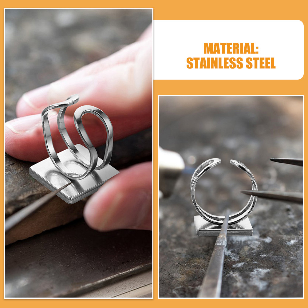 4Pcs Metal Ring Blanks Stainle - Jewelry Making Gemstones recension och pris